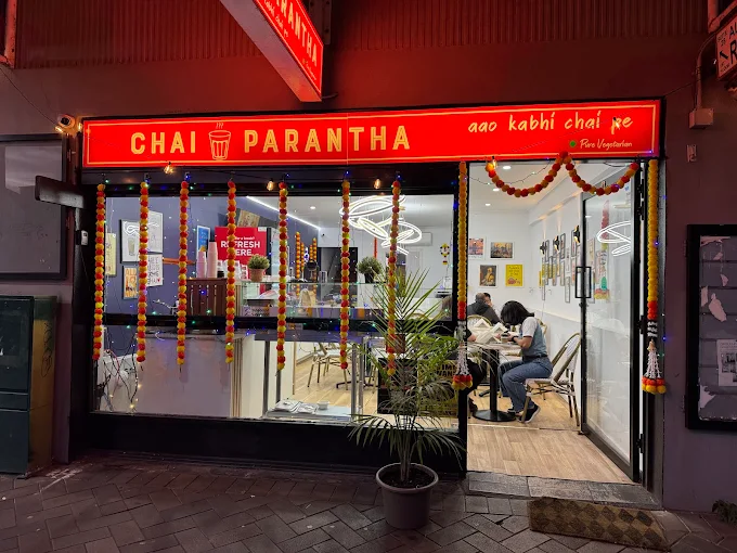 Chai Parantha prepared Indian meal