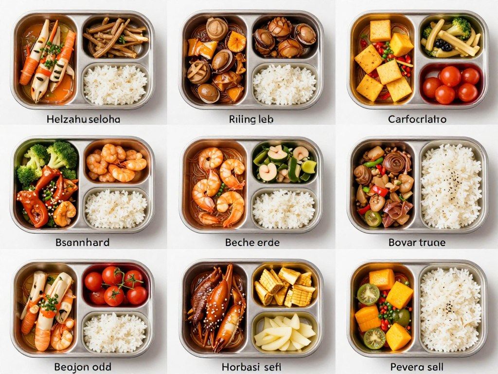 A comparison of different tiffin service meal options showing variety and quality, important when searching for tiffin service near me