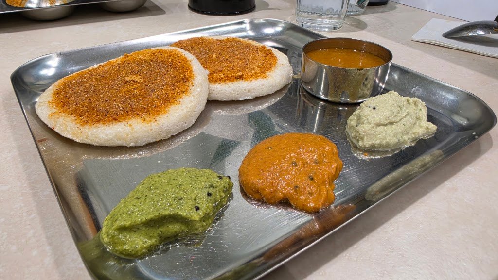 The Idli Project Toongabbie podi idli plate with chutneys