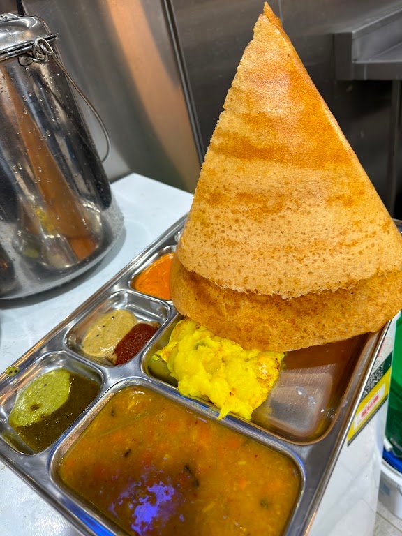 RRR Dosa Blacktown tall cone-shaped masala dosa