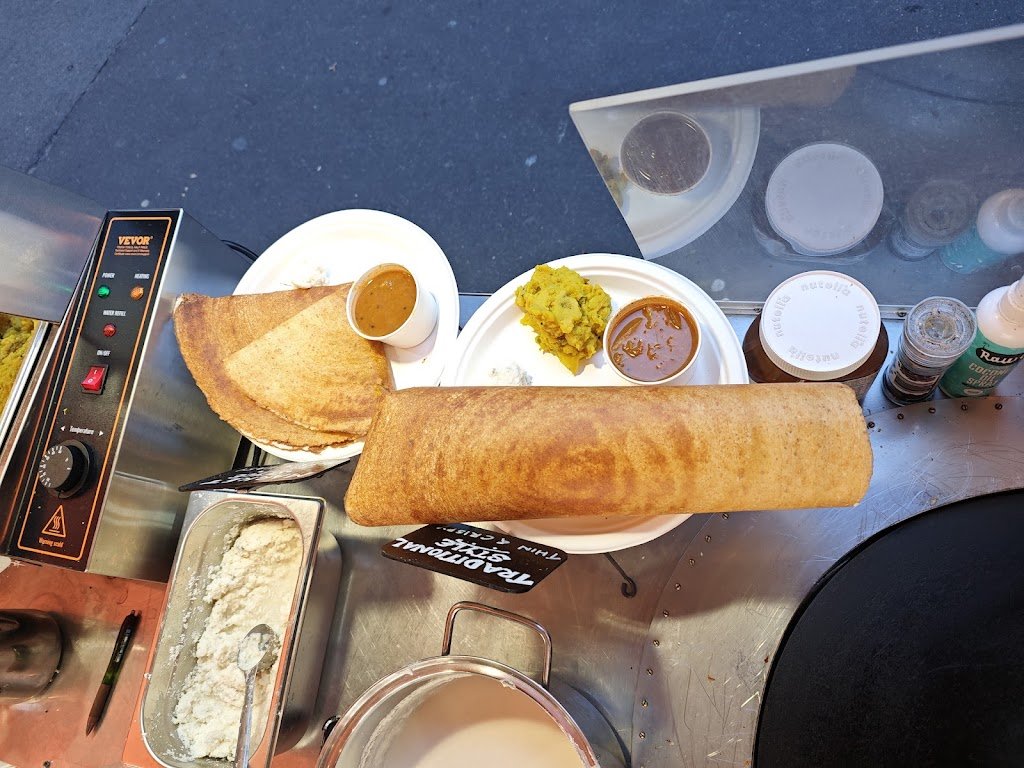 Oh Dosa fresh dosas cooked on a griddle