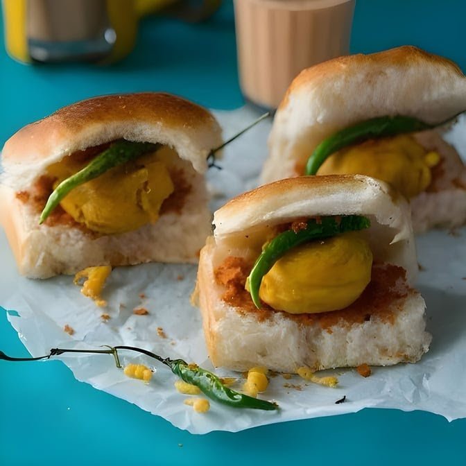 Vada pav at Dabeli King, Blacktown