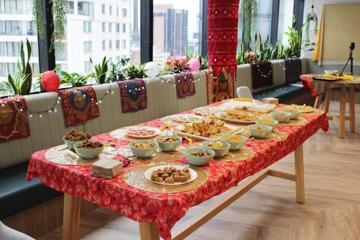 MyMe Caterers Diwali Indian food spread