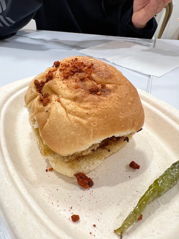 Vada pav at Icy Spicy, West Pennant Hills