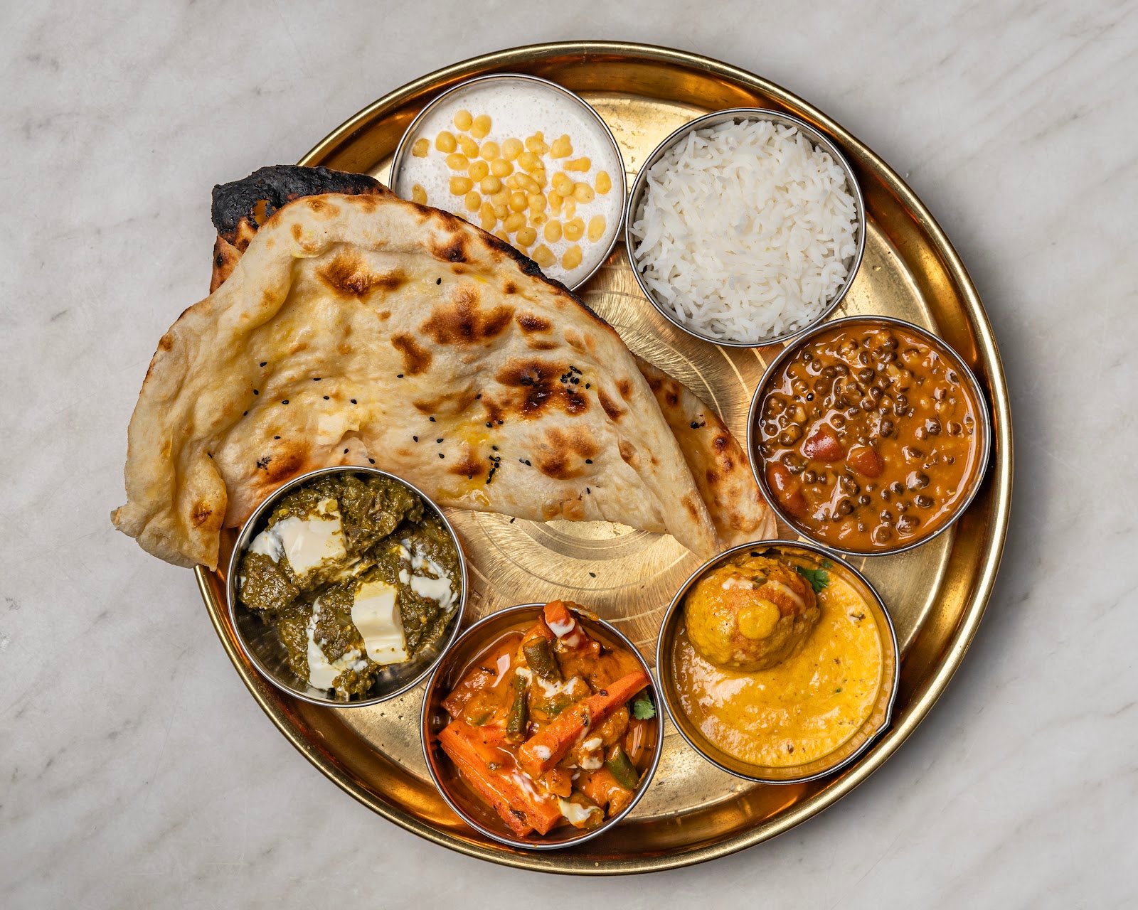 Dilli Delights Tiffin Milsons Point thali with sarson ka saag