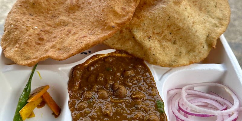 Friends Da Dhaba chole bhature with fried bread