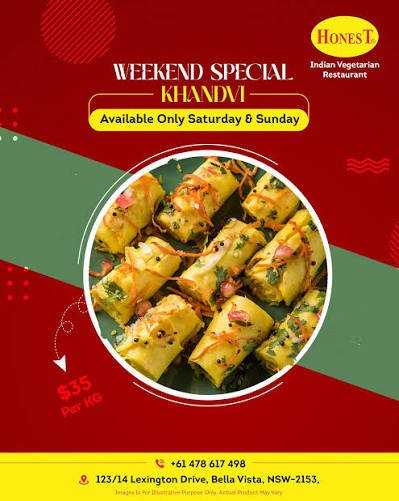 Honest Indian Restaurant Bella Vista weekend khandvi rolls