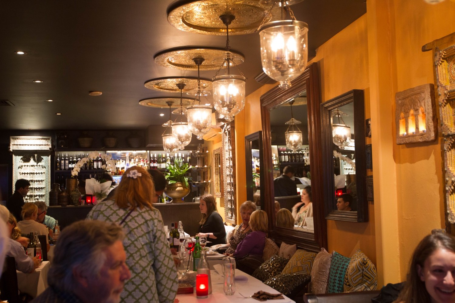 Jewel on the Bay Rose Bay warm dining room interior with guests seated at tables