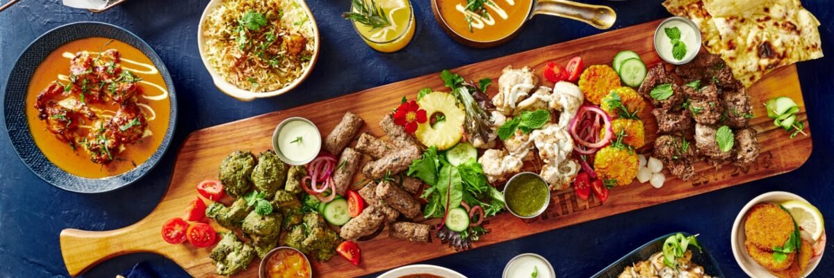 Kebabiya Bella Vista mixed grill sharing platter with kebabs, biryani, curries and naan