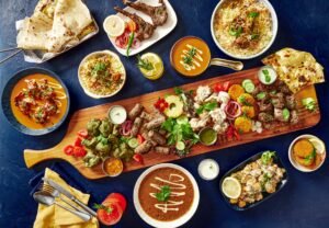 Kebabiya Bella Vista mixed grill sharing platter with kebabs, biryani, curries and naan