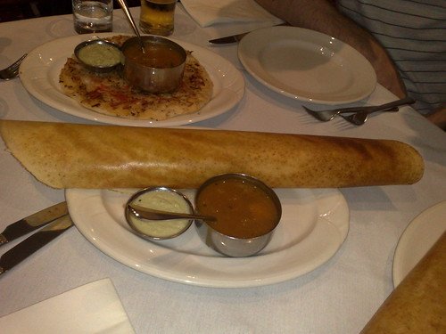 Malabar Crows Nest masala dosai with sambar and coconut chutney from the weekday lunch special