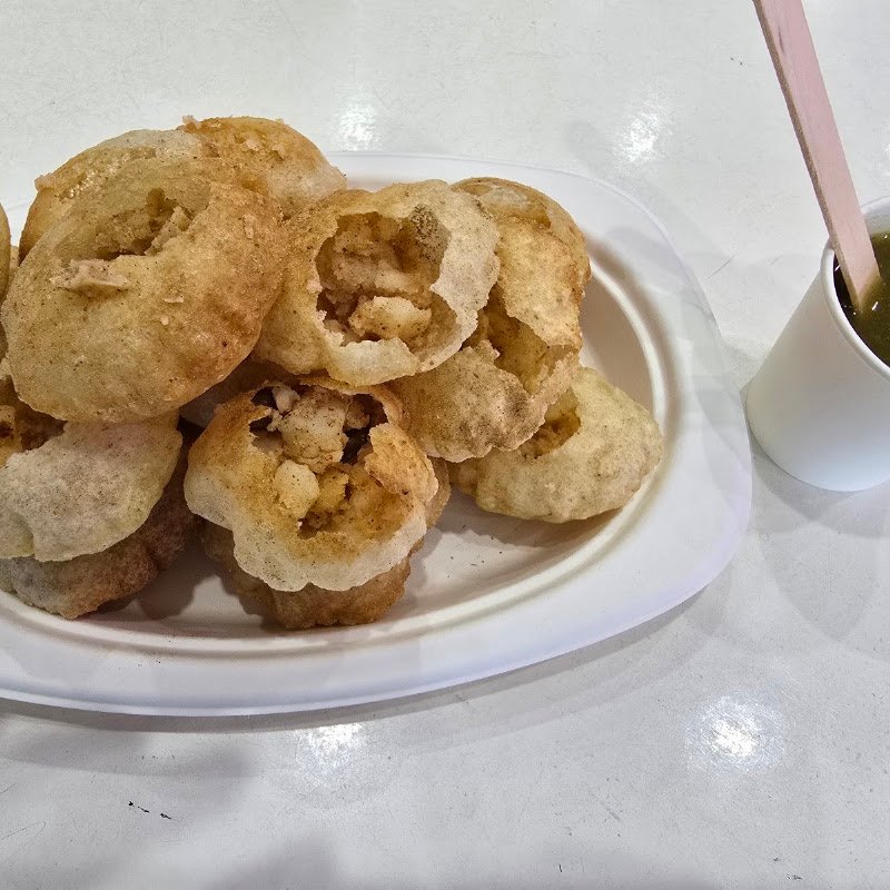 Pani Puri Station Seven Hills plate of pani puri with mint water cup