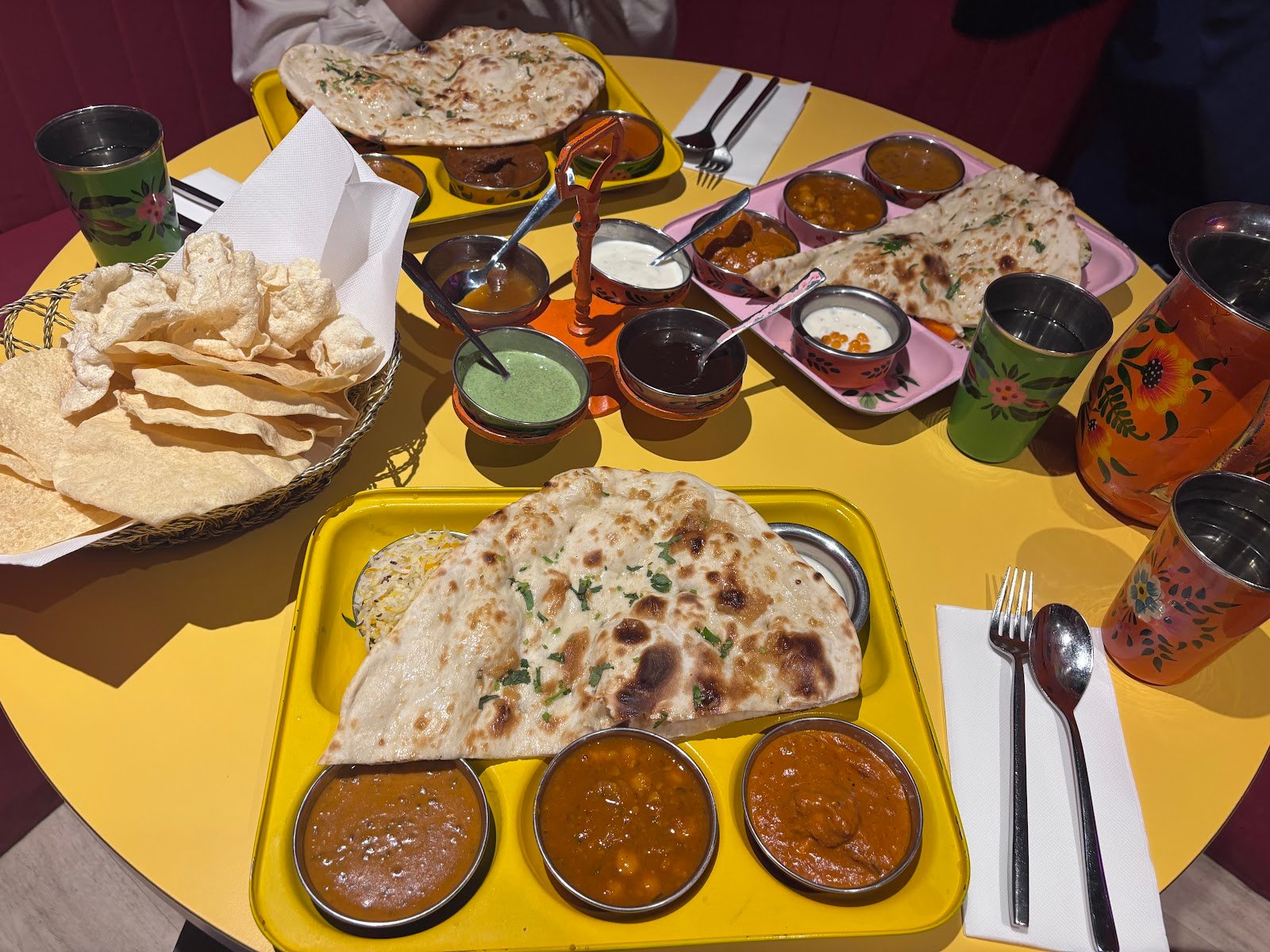 Pinky Ji Sydney CBD curry thali with naan