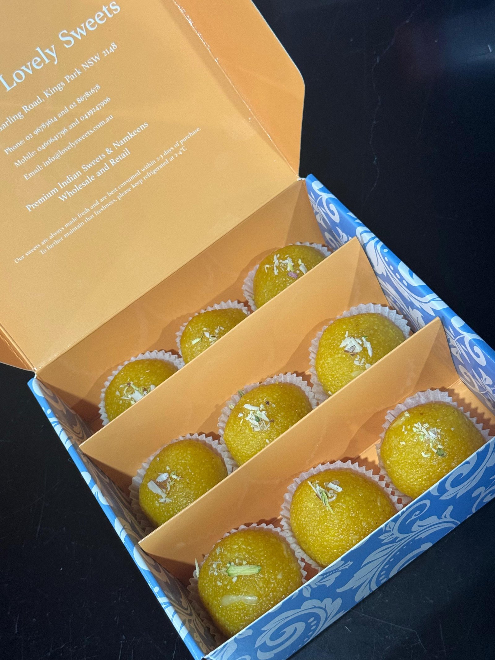 Premium Lovely Sweets Kings Park motichoor laddoo gift box