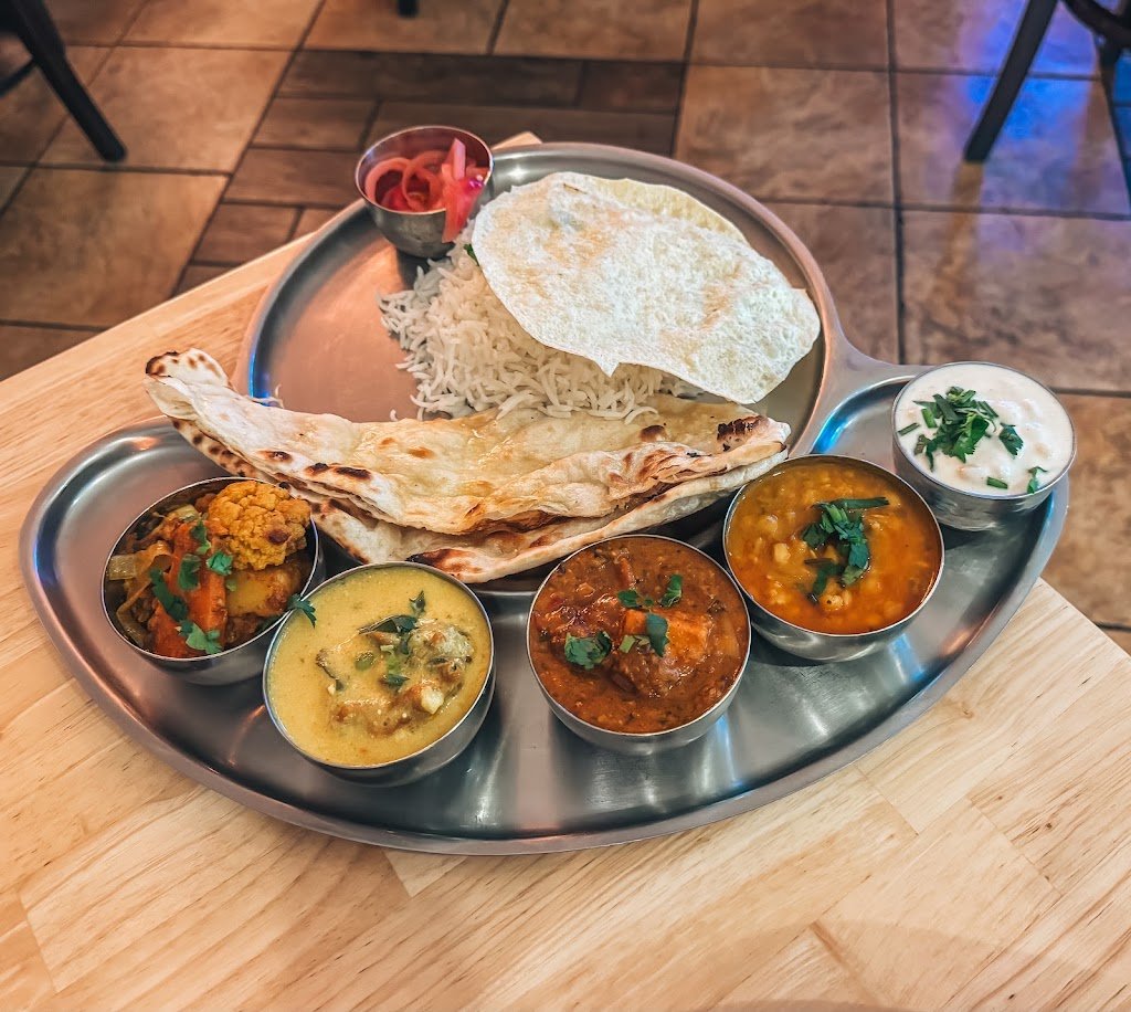 Taj Indian Sweets and Restaurant Harris Park Gujarati thali steel platter