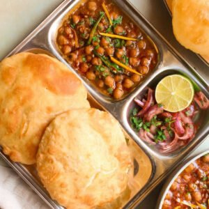 Top Spice Indian Cuisine chole bhature with fried bhature