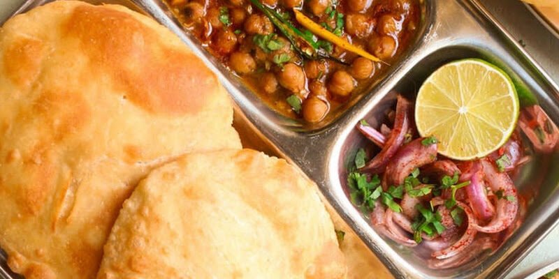 Top Spice Indian Cuisine chole bhature with fried bhature